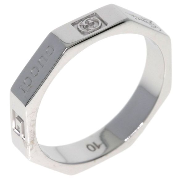Gucci Octagonal #10 Ring - 18K White Gold Ladies - Picture 2 of 10